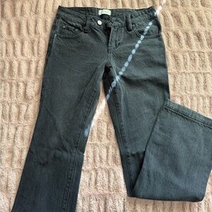 PacSun Women's Dark Gray (Distressed Black) Low Rise Bootcut Jeans